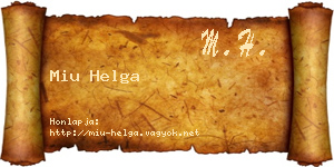 Miu Helga névjegykártya